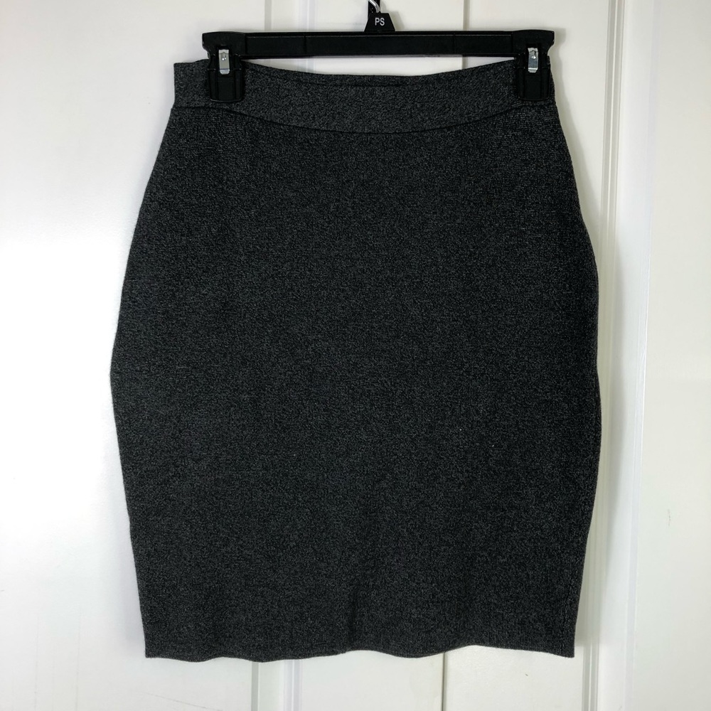 Eileen Fisher Dark Grey Thick Pencil Skirt
